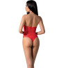 Passion - Bs094 Bodystocking Rouge Taille Unique
